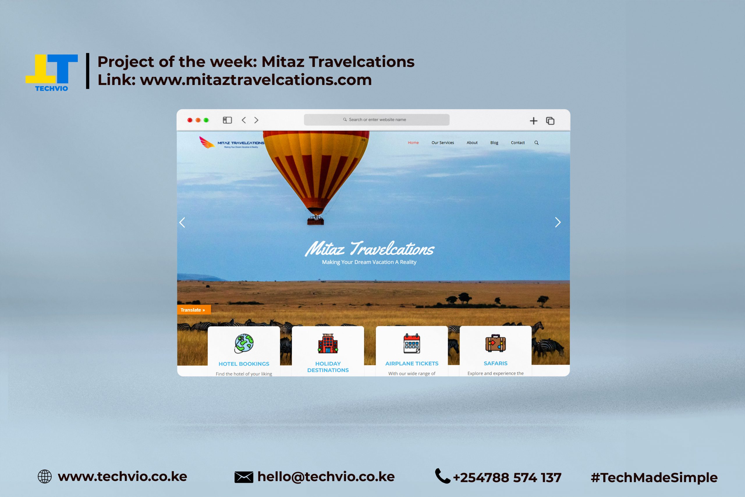 Mitaz Travelcations Website